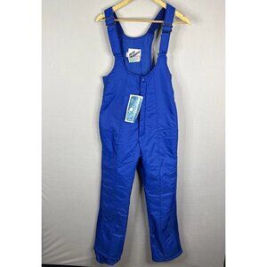 Vintage Mont Tremblant Cortina Ski Bibs Men M Blue Insulated Snow Pants NWT 70s